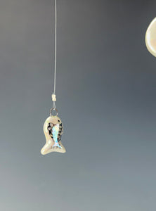 Handmade Porcelain Sun-catcher with Mother Of Pearl Luster