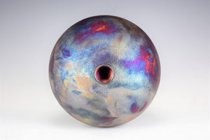 Original Korean Pottery Wheel Thrown Raku Vase Fine Art Ceramics by Galaxy Clay