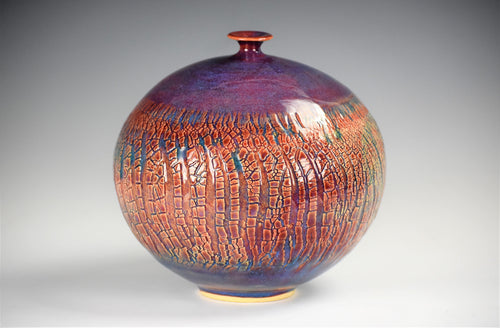 Original Korean Pottery Wheel Thrown Vase stoneware Galaxy Clay Fine Art Ceramics
