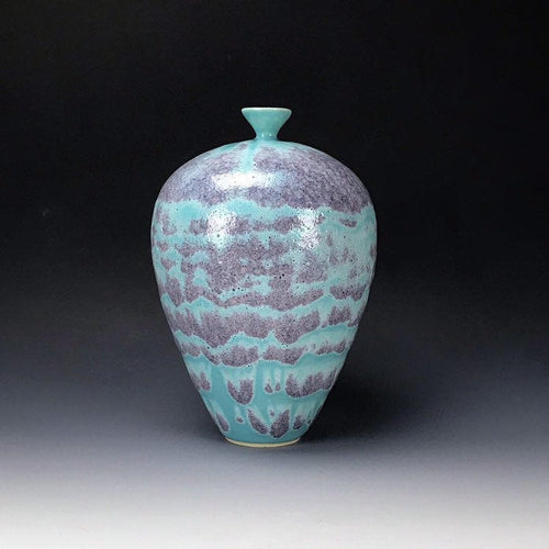 Original Korean Pottery Wheel Thrown Vase stoneware Galaxy Clay Fine Art Ceramics