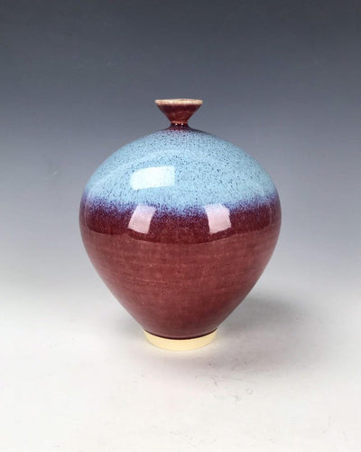 Original Korean Pottery Wheel Thrown Vase stoneware Galaxy Clay Fine Art Ceramics