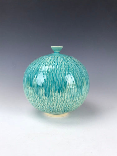 Original Korean Pottery Wheel Thrown Vase stoneware Galaxy Clay Fine Art Ceramics