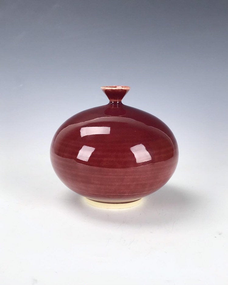 Original Korean Pottery Wheel Thrown Vase by Galaxy Clay Fine Art Ceramics