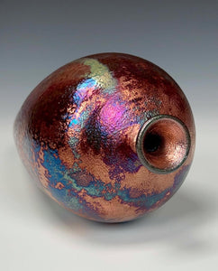 Wheel Thrown Ceramic Raku Vase Fine Art by Galaxy Clay
