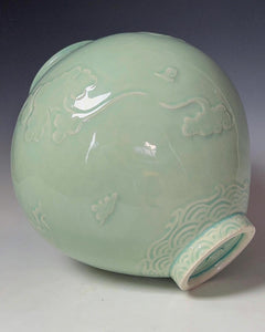 Korean Traditional Wheel Thrown Moon Jar by Galaxy Clay Fine Art