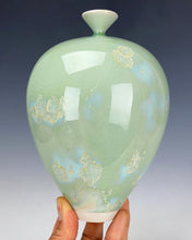 Load image into Gallery viewer, Wheel thrown Ceramic Crystallin Vase by Galaxy Clay Fine Art