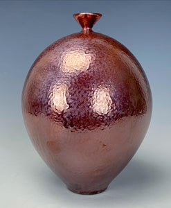 Wheel Thrown Raku Vase by Galaxy Clay Fine Art