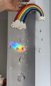 Handmade Porcelain Sun-catcher with MOP Luster