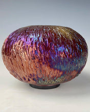 Load image into Gallery viewer, Wheel Thrown Ceramic Raku Vase Fine Art by Galaxy Cla