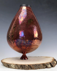 Ceramic Wheel thrown Raku Vase