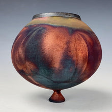 Load image into Gallery viewer, Wheel Thrown Ceramic Raku Vessel Fine Art by Galaxy Clay