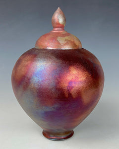 Wheel Thrown Raku Galaxy Urn