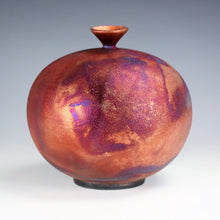 Load image into Gallery viewer, Wheel Thrown Ceramic Raku Vase Fine Art by Galaxy Clay