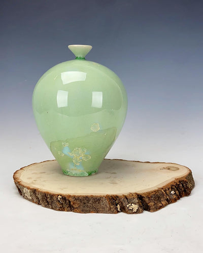 Wheel thrown Ceramic Crystallin Vase by Galaxy Clay Fine Art