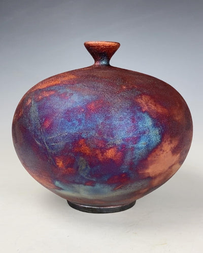 Ceramic Raku Vase Fine Art by Galaxy Clay