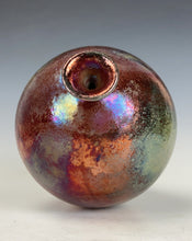 Load image into Gallery viewer, Wheel Thrown Ceramic Raku Vase Fine Art by Galaxy Clay