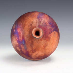 Handmade Ceramic Raku Vase Fine Art by Galaxy Clay
