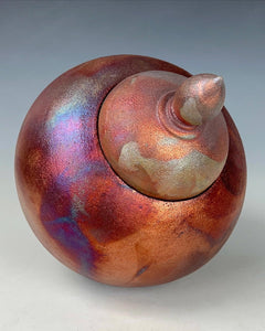 Wheel Thrown Raku Galaxy Urn