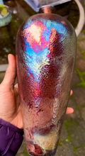 Load image into Gallery viewer, Wheel Thrown Ceramic Raku Vase Fine Art by Galaxy Clay
