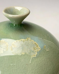Wheel thrown Ceramic Crystallin Vase by Galaxy Clay Fine Art