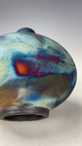 Ceramic Wheel thrown Raku Vase