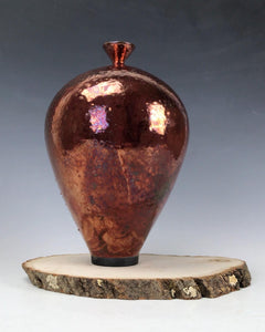 Ceramic Wheel thrown Raku Vase