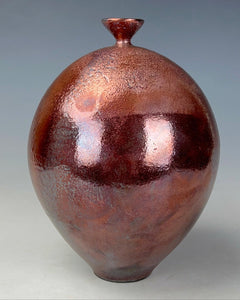 Wheel Thrown Raku Vase by Galaxy Clay Fine Art