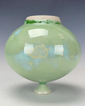 Load image into Gallery viewer, Wheel thrown Ceramic Crystallin Vase by Galaxy Clay Fine Art
