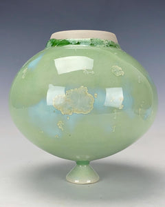 Wheel thrown Ceramic Crystallin Vase by Galaxy Clay Fine Art