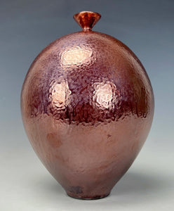 Wheel Thrown Raku Vase by Galaxy Clay Fine Art