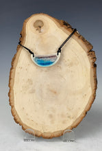 Load image into Gallery viewer, Ceramic Hand Carved Porcelain Necklace filled with Glass Frit by Galaxy Clay