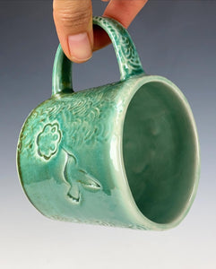 Wheel thrown and hand crafted mug #3