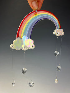 Handmade Porcelain Sun-catcher with MOP Luster