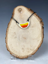 Load image into Gallery viewer, Ceramic Hand Carved Porcelain Necklace filled with Glass Frit by Galaxy Clay