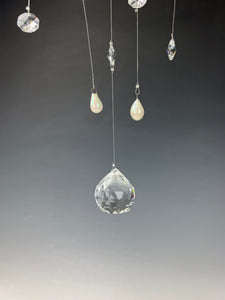 Handmade Porcelain Sun-catcher with Mother Of Pearl Luster