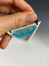 Load image into Gallery viewer, Ceramic Hand Carved Porcelain Necklace filled with Glass Frit by Galaxy Clay