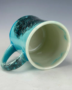 Wheel Thrown and Hand Decorative Porcelain Mug