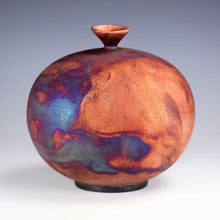 Load image into Gallery viewer, Wheel Thrown Ceramic Raku Vase Fine Art by Galaxy Clay