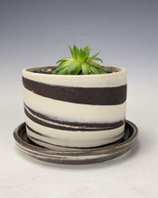 Load image into Gallery viewer, Wheel thrown marbled Planter #31