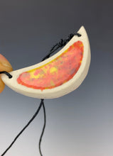 Load image into Gallery viewer, Ceramic Hand Carved Porcelain Necklace filled with Glass Frit by Galaxy Clay