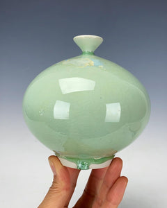 Wheel thrown Ceramic Crystallin Vase by Galaxy Clay Fine Art