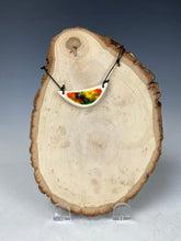 Load image into Gallery viewer, Ceramic Hand Carved Porcelain Necklace filled with Glass Frit by Galaxy Clay