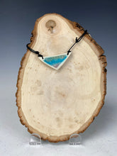 Load image into Gallery viewer, Ceramic Hand Carved Porcelain Necklace filled with Glass Frit by Galaxy Clay