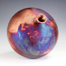 Load image into Gallery viewer, Wheel Thrown Ceramic Raku Vase Fine Art by Galaxy Clay
