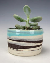 Load image into Gallery viewer, Wheel thrown marbled Planter #30