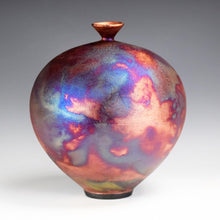 Load image into Gallery viewer, Wheel Thrown Ceramic Raku Vase Fine Art by Galaxy Clay