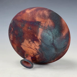 Wheel Thrown Ceramic Raku Vessel Fine Art by Galaxy Clay
