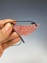 Load image into Gallery viewer, Ceramic Hand Carved Porcelain Necklace filled with Glass Frit by Galaxy Clay