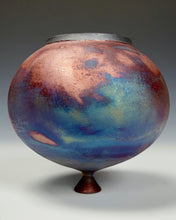 Load image into Gallery viewer, Wheel Thrown Ceramic Raku Vase Fine Art by Galaxy Clay