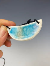 Load image into Gallery viewer, Ceramic Hand Carved Porcelain Necklace filled with Glass Frit by Galaxy Cla